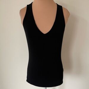 Majestic Filatures Soft Touch V-Neck Extrafine Superwashed Tank Top EUC Size 1/S